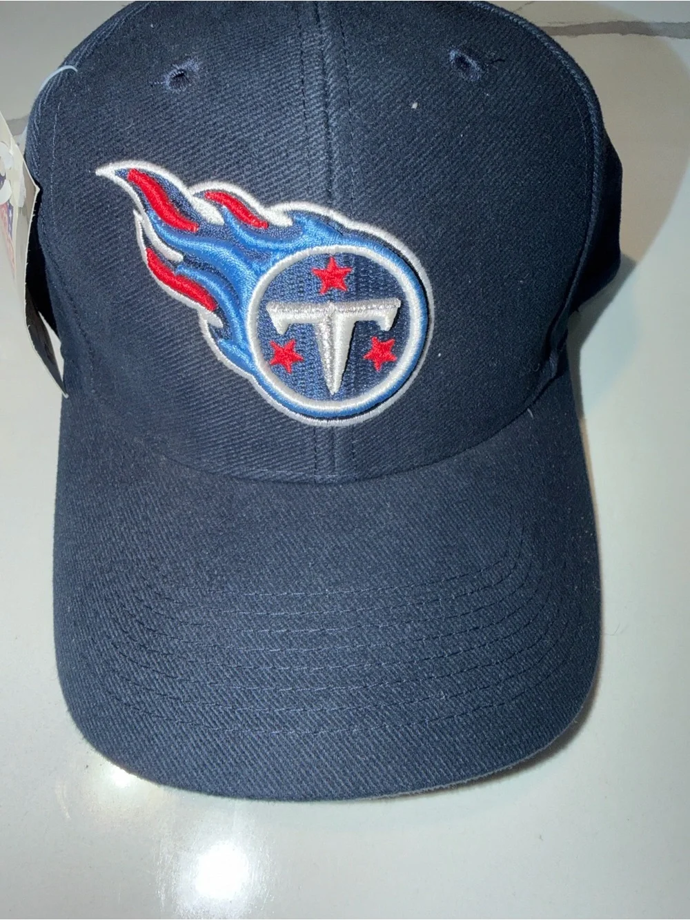 NFL Tennessee Titans Navy Blue Red Accent Hat